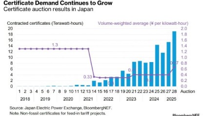 报告：日本非化石燃料证书需求创历史新高