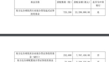 易方达张清华、郑希执掌基金现身奇瑞汽车H股，资管机构热衷港股打新
