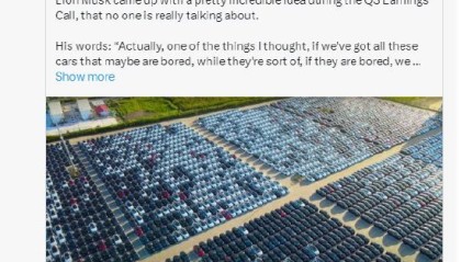 马斯克回应“特斯拉车队即数据中心”：越来越相信这是可行的