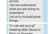 特朗普公布马克龙的短信：“无法理解你在格陵兰岛问题上的所作所为”