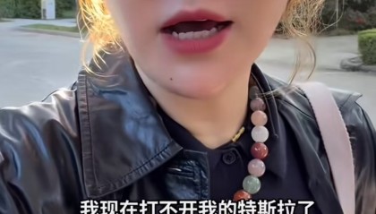 杨天真称特斯拉打不开车门，客服：系统更新中建议不要动车