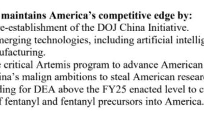 臭名昭著的“中国行动计划”即将卷土重来