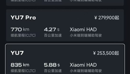 多家车企“截胡”小米YU7订单，可报销5000元定金